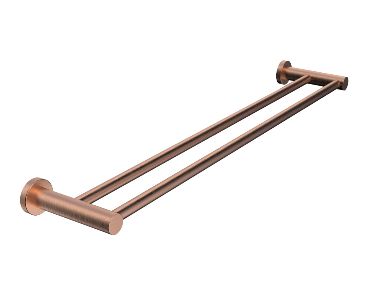 Soul Double Towel Rail 600mm Brushed Copper