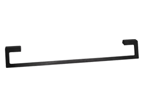 Time Square Single Towel Rail 600mm Matte Black