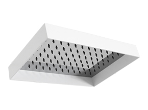 Martini Shower Rose with Shroud Matte White