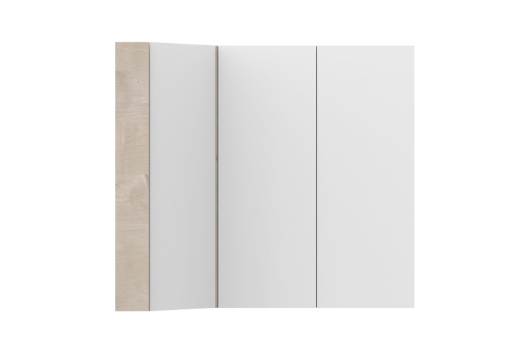 Glacier Offset Corner Mirrored Cabinet 900, 3 doors