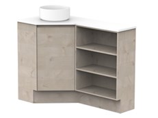 Emporia Corner 600x1200 with Open Shelves