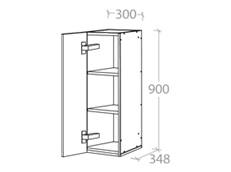 300x900mm Wall Cabinet