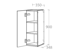 350x900mm Wall Cabinet