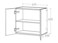 675x600mm Wall Cabinet