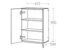 675x900mm Wall Cabinet