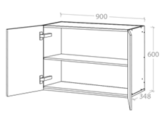 900x600mm Wall Cabinet