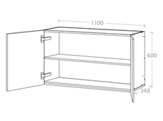 1100x600mm Wall Cabinet
