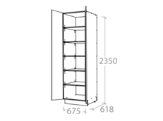 675x2350mm Tall Cabinet