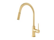 Bloom Pull Out Sink Mixer Brushed Brass