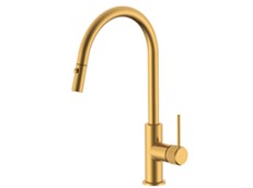 Soul Groove Pull Out Sink Mixer Brushed Brass