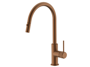 Soul Groove Pull Out Sink Mixer Brushed Copper