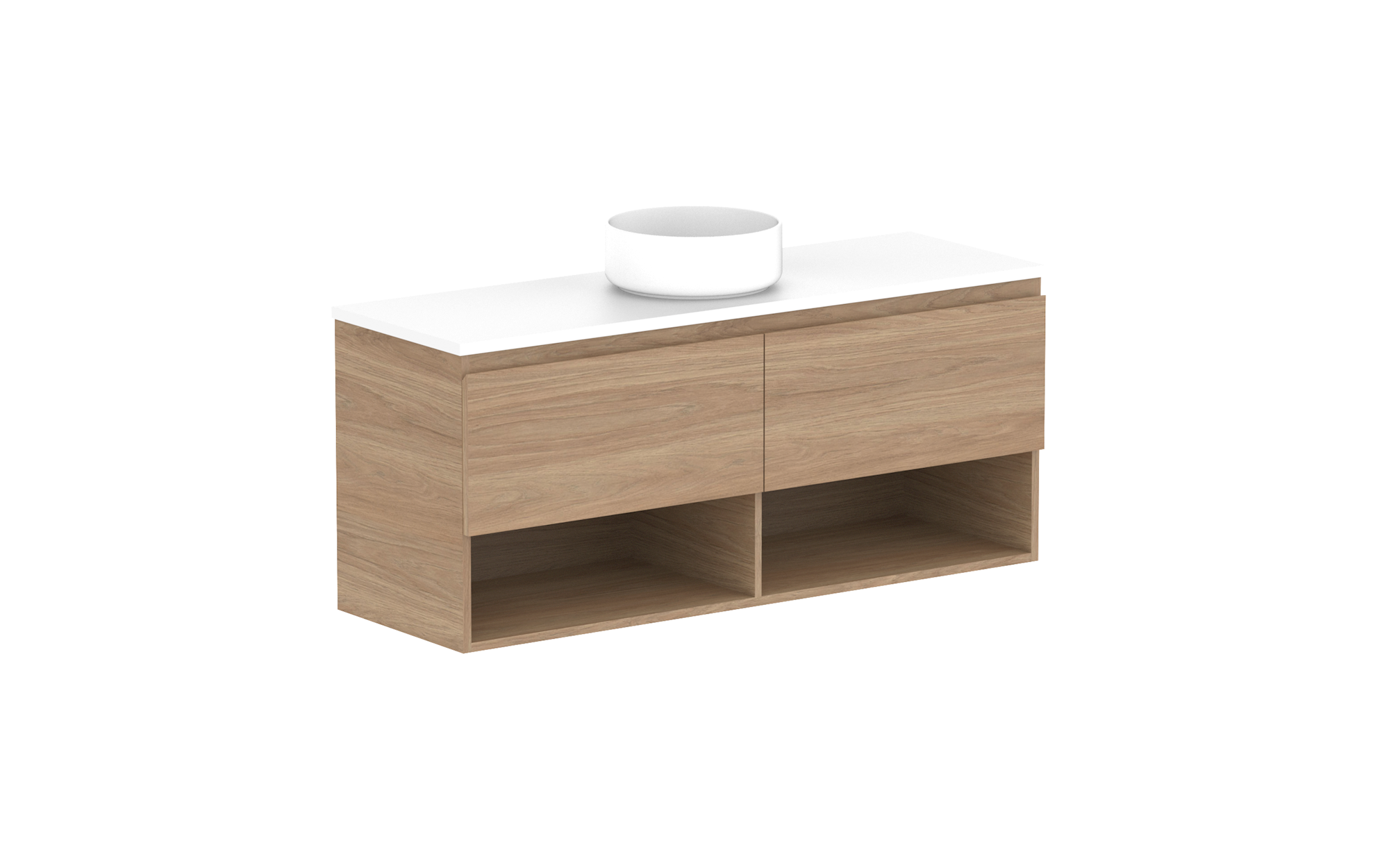 Glacier Ensuite Shelf, 1200 Slim, Wall Hung