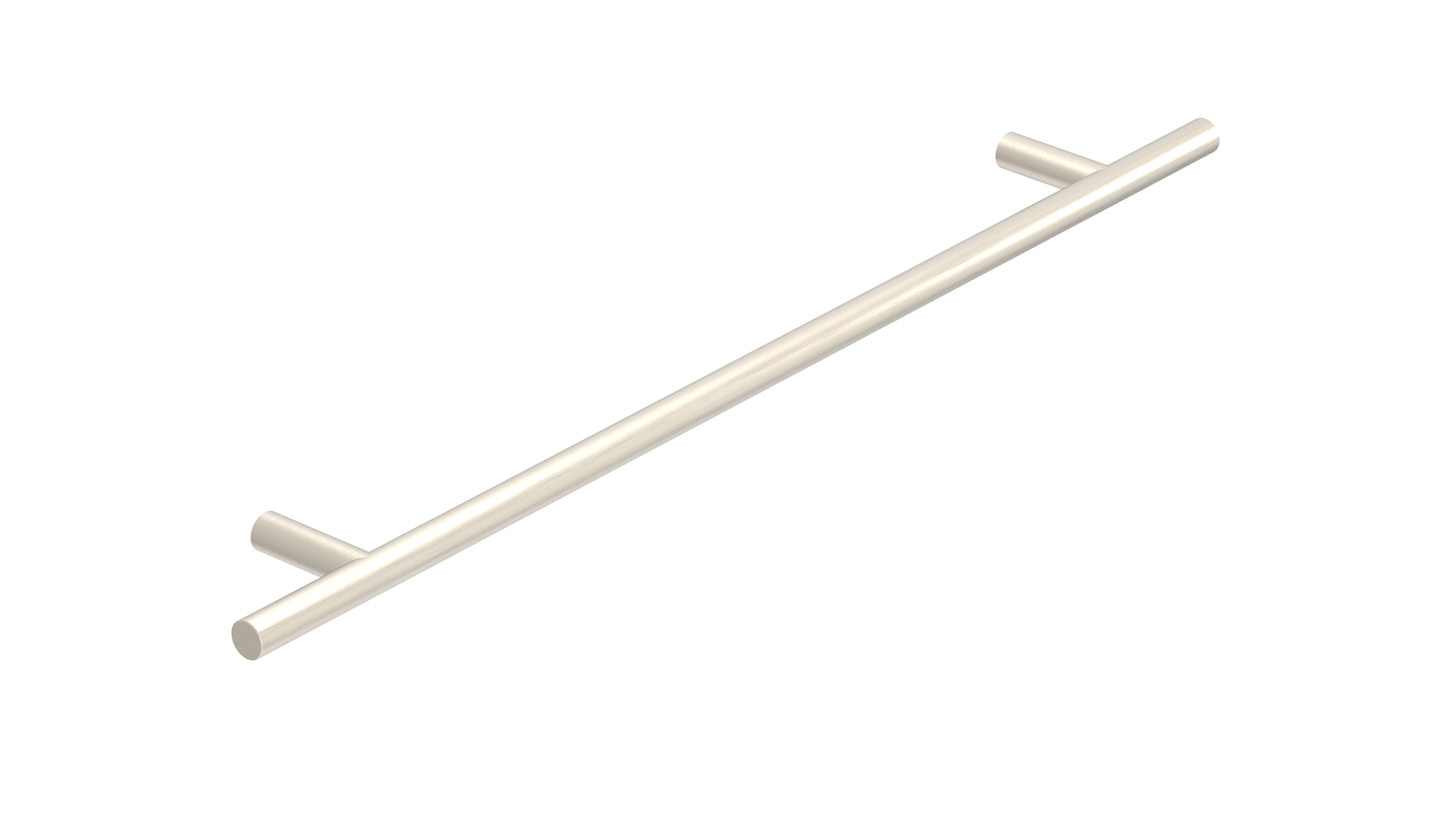 Round Cross Bar Handle Brushed Nickel
