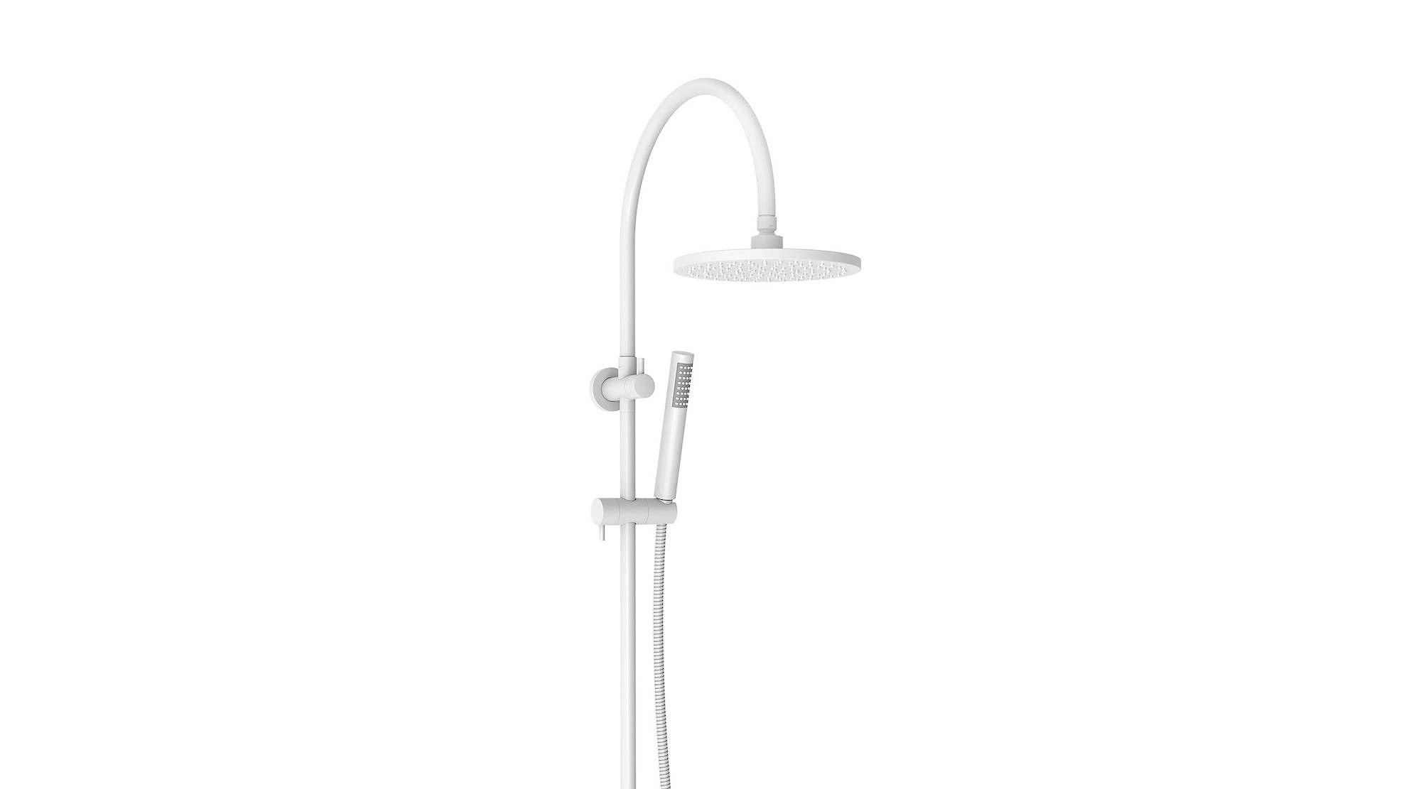 Soul Slimline Gooseneck Shower Set Matte White