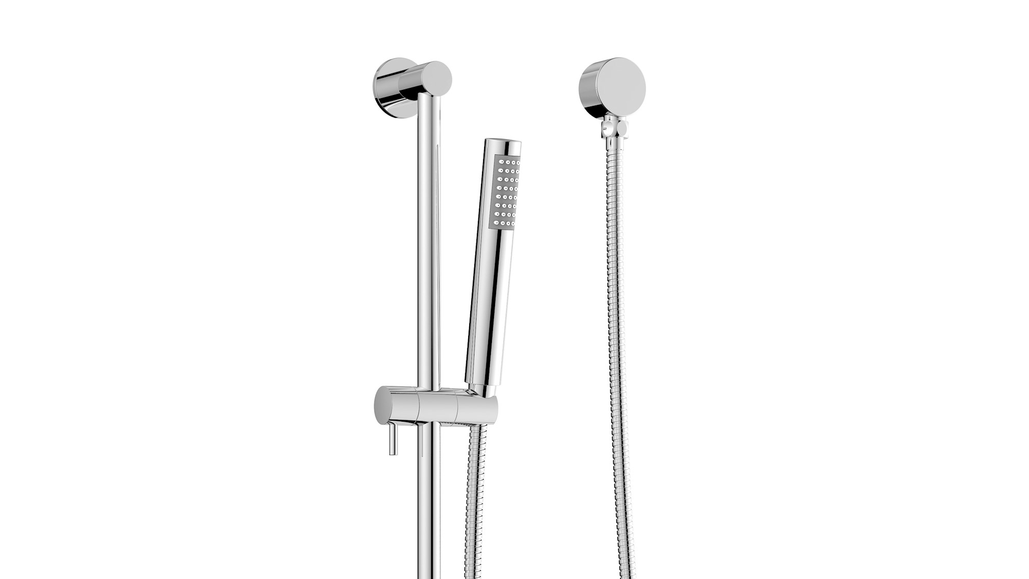Soul Slimline Hand Shower On Rail Chrome