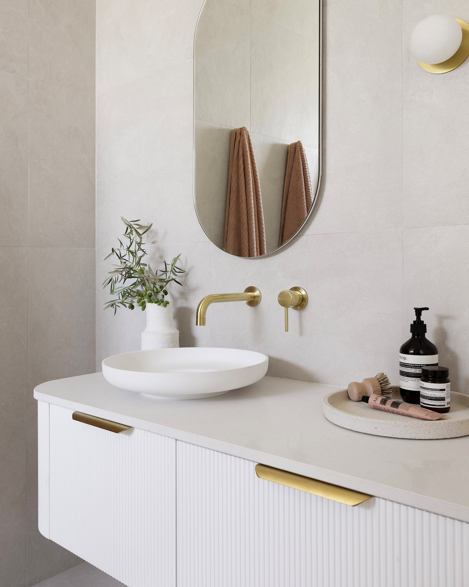 Bloom Wall Mixer Brushed Brass Architectural Designer Products ADP