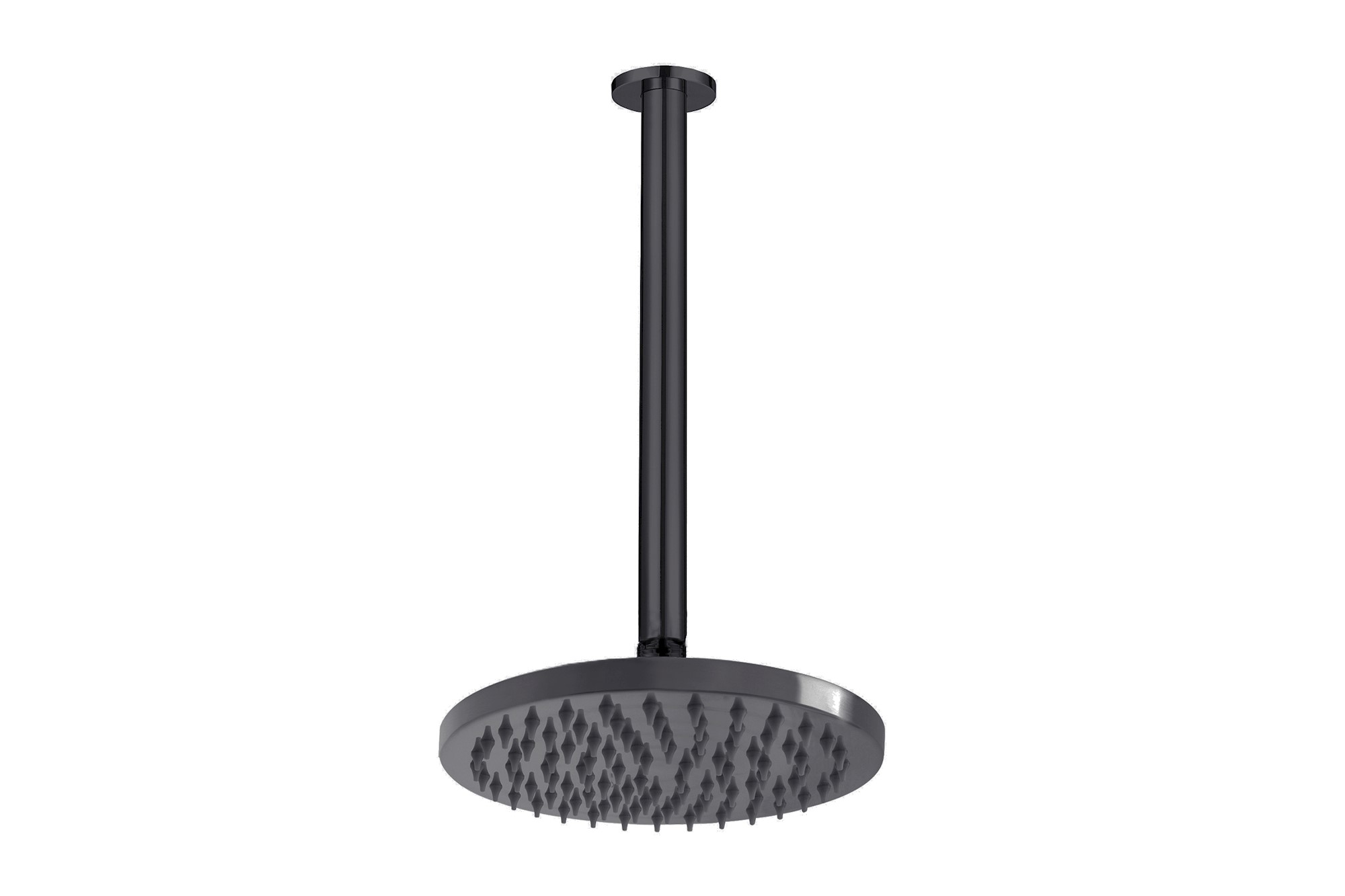 Bloom Shower Rose 200mm and Shower Dropper 300mm Brushed Gunmetal