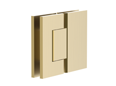 Shower Screen Hinge - Glass to Glass Brushed Brass
