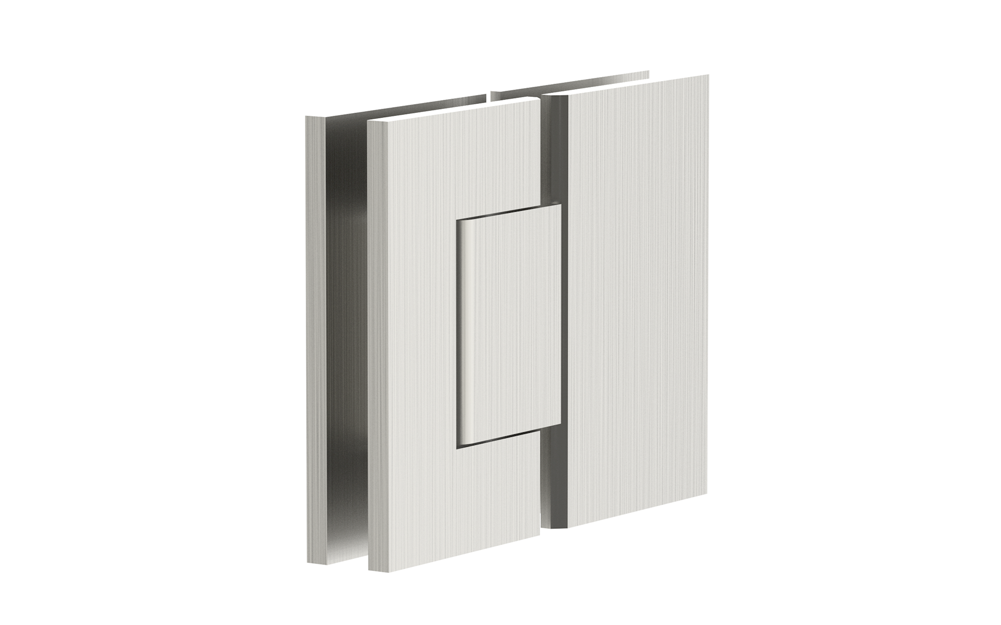 Shower Screen Hinge - Glass to Glass Brushed Nickel