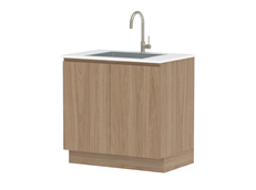 With Clovelly Large Rectangular Sink