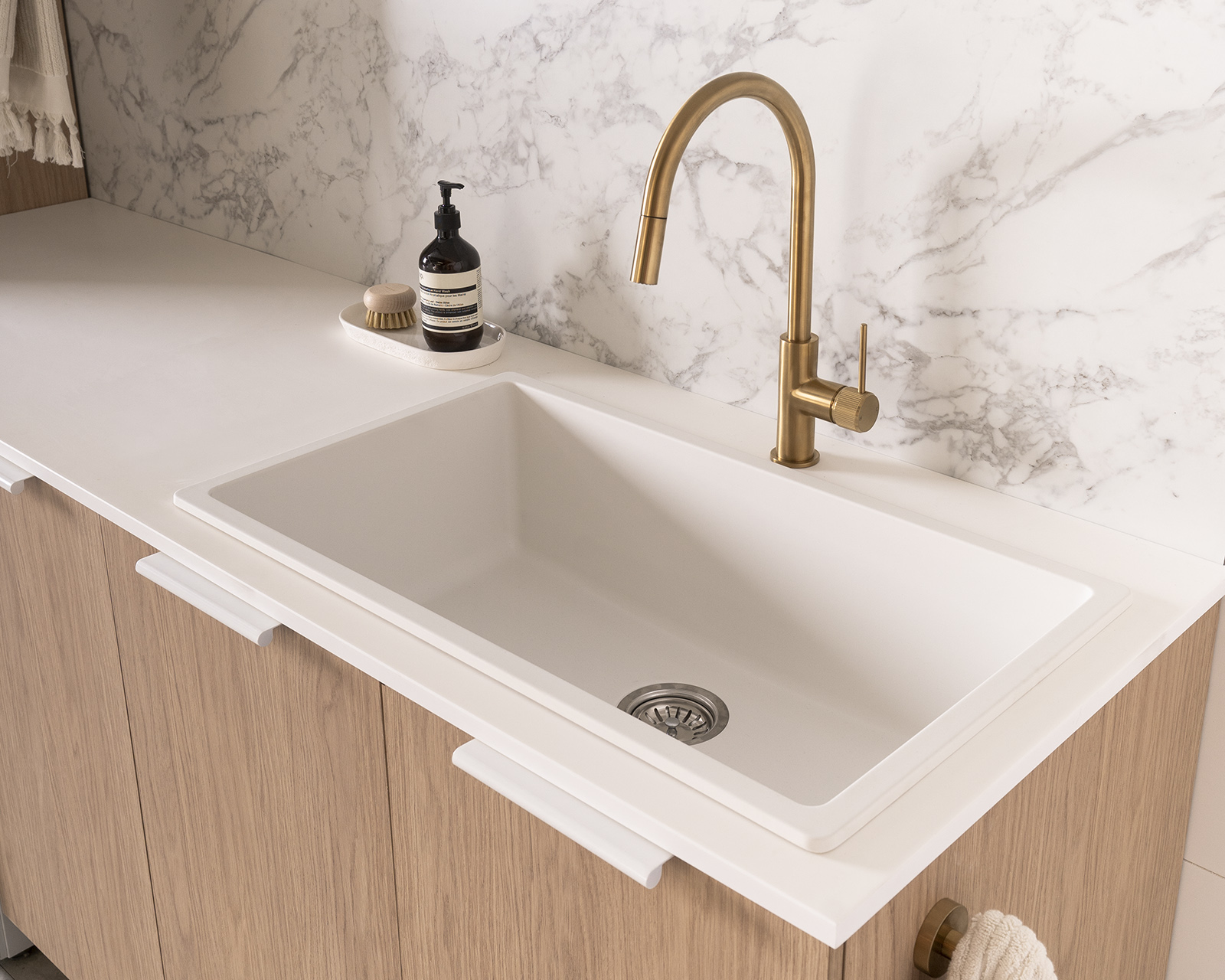Bellevue Large Rectangular Sink Matte White | ADP