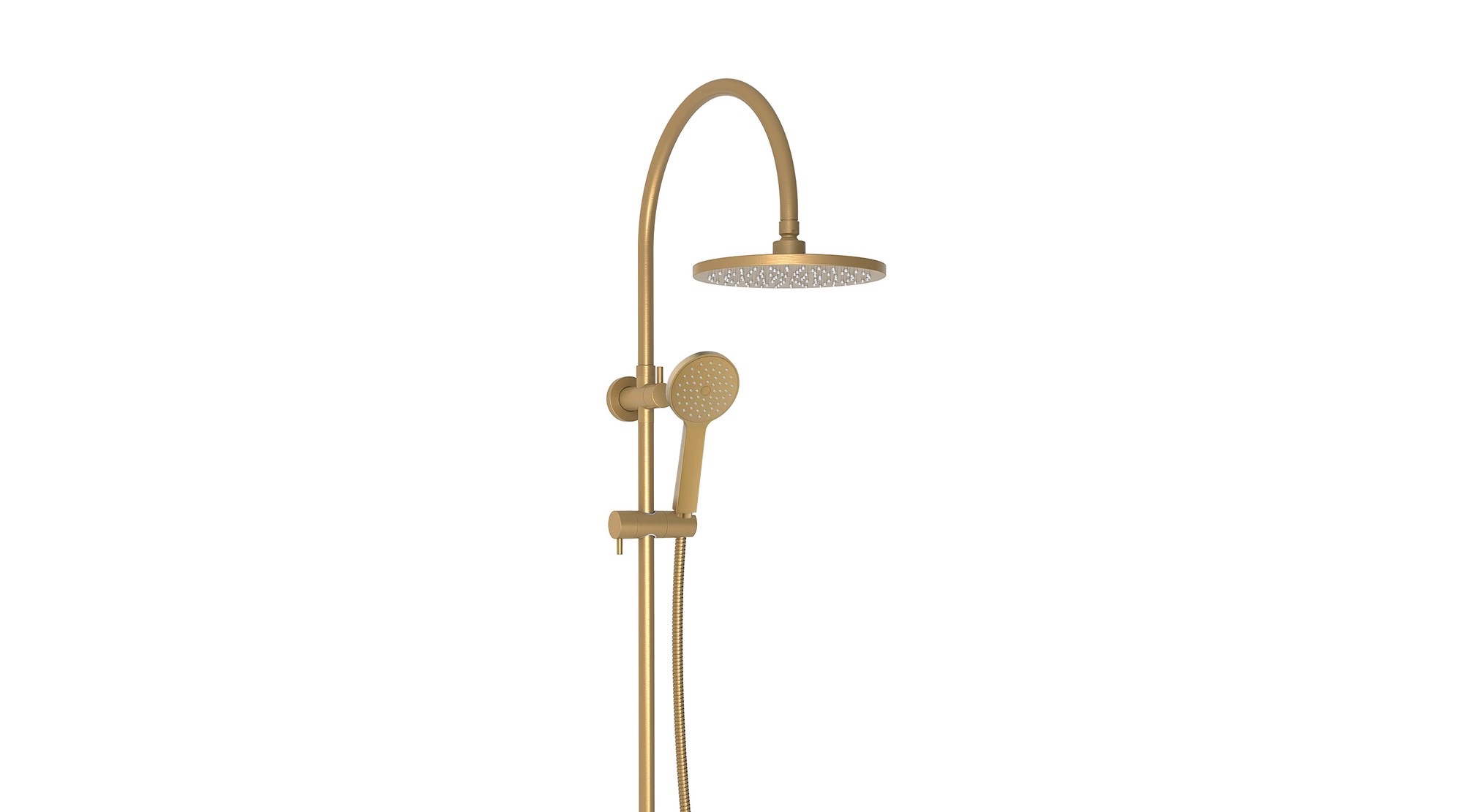 Soul Classic Gooseneck Shower Set Brushed Brass