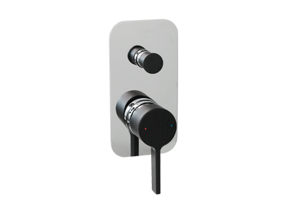 Martini Wall Diverter Matte Black & Chrome