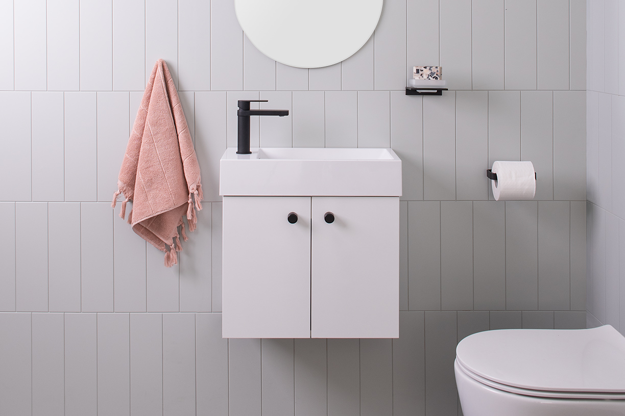 Powder room on sale vanity small
