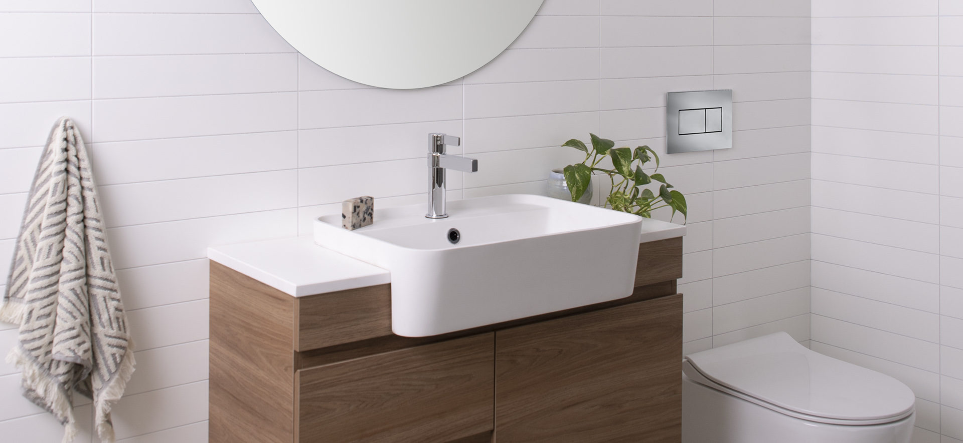 Semi best sale recessed basin