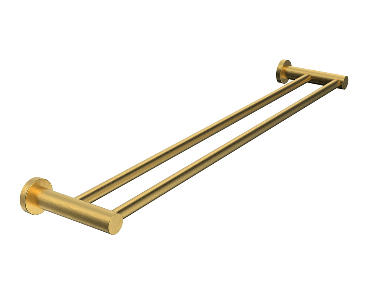 Soul Double Towel Rail 600mm Brushed Brass