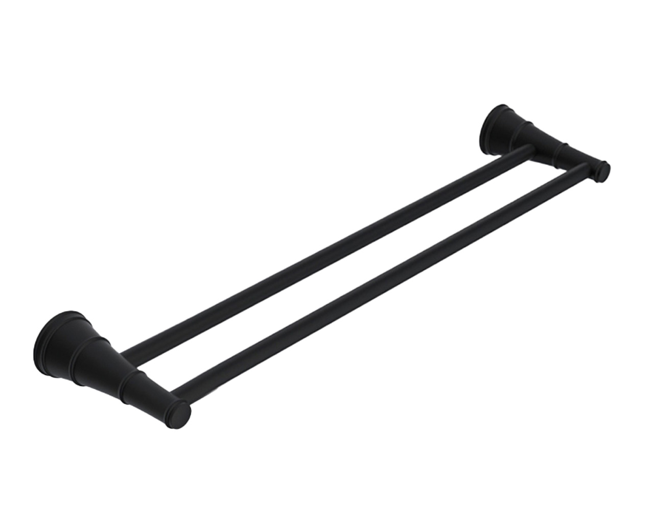 Eternal Double Towel Rail 600mm Matte Black