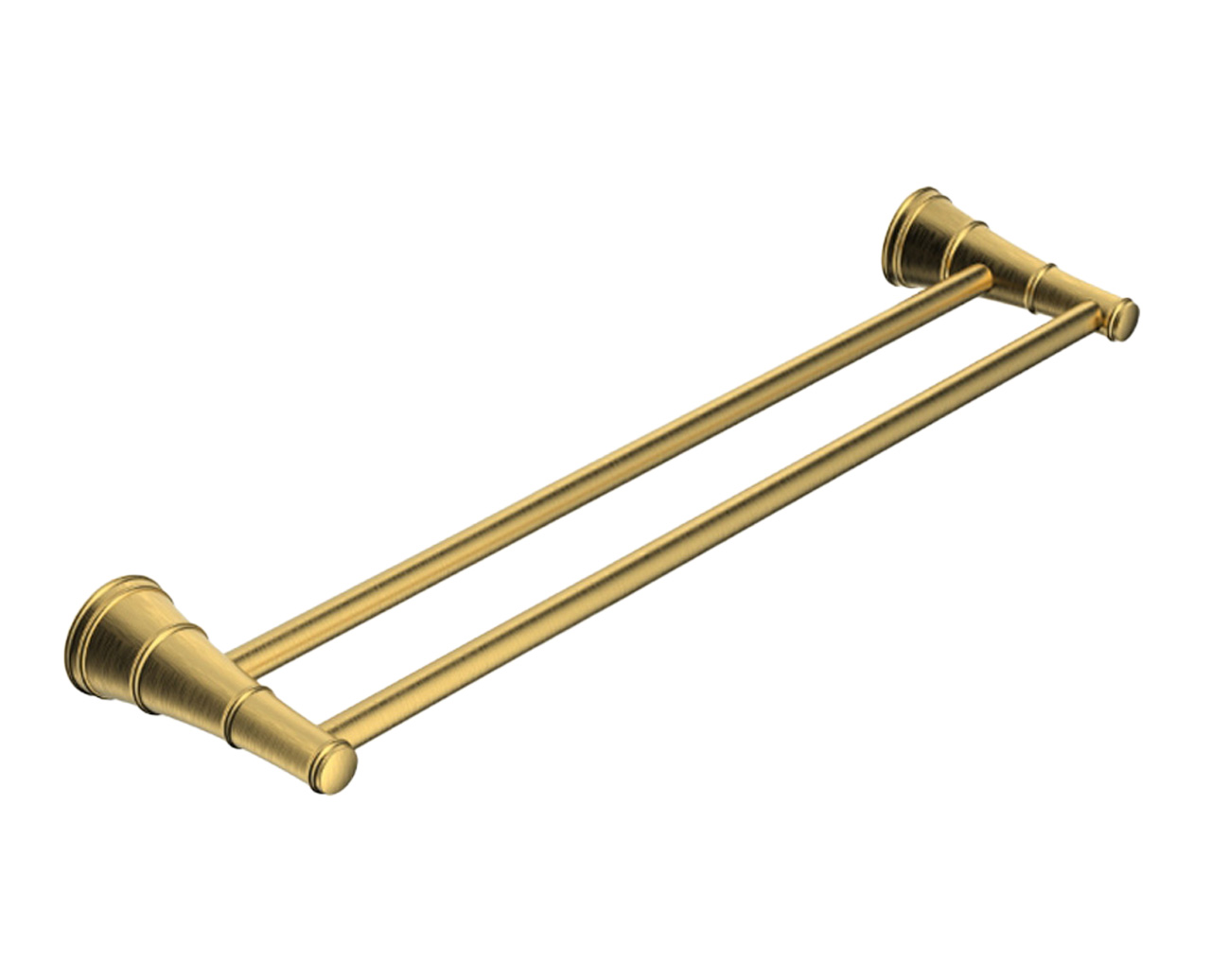 Eternal Double Towel Rail 600mm Brushed Brass