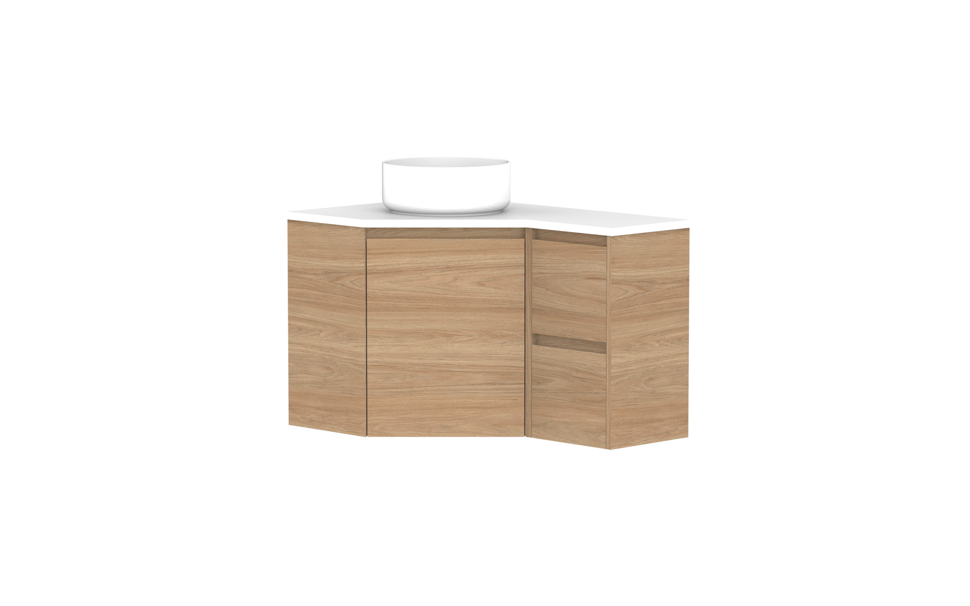 Glacier Corner, 600x900 Drawers, Wall Hung