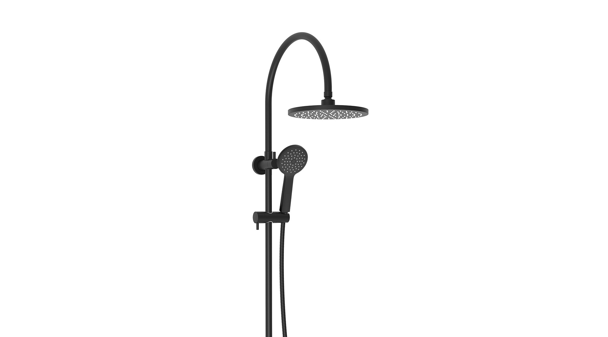 Soul Classic Gooseneck Shower Set Matte Black